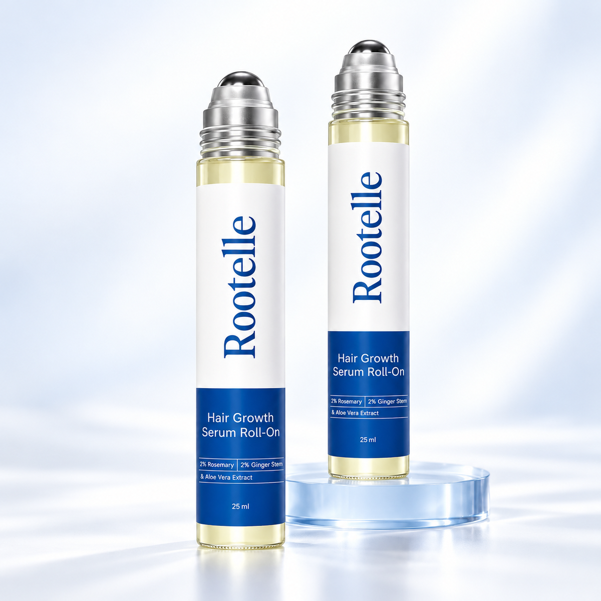 Two bottles of Rootelle serum